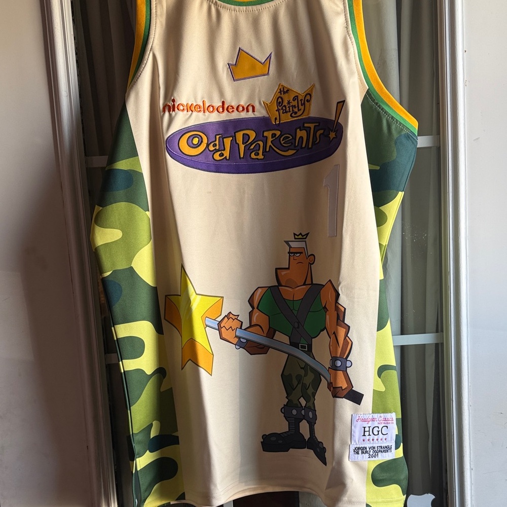 Nickelodeon Fairly OddParents Camo Tank Top - Cream and Green